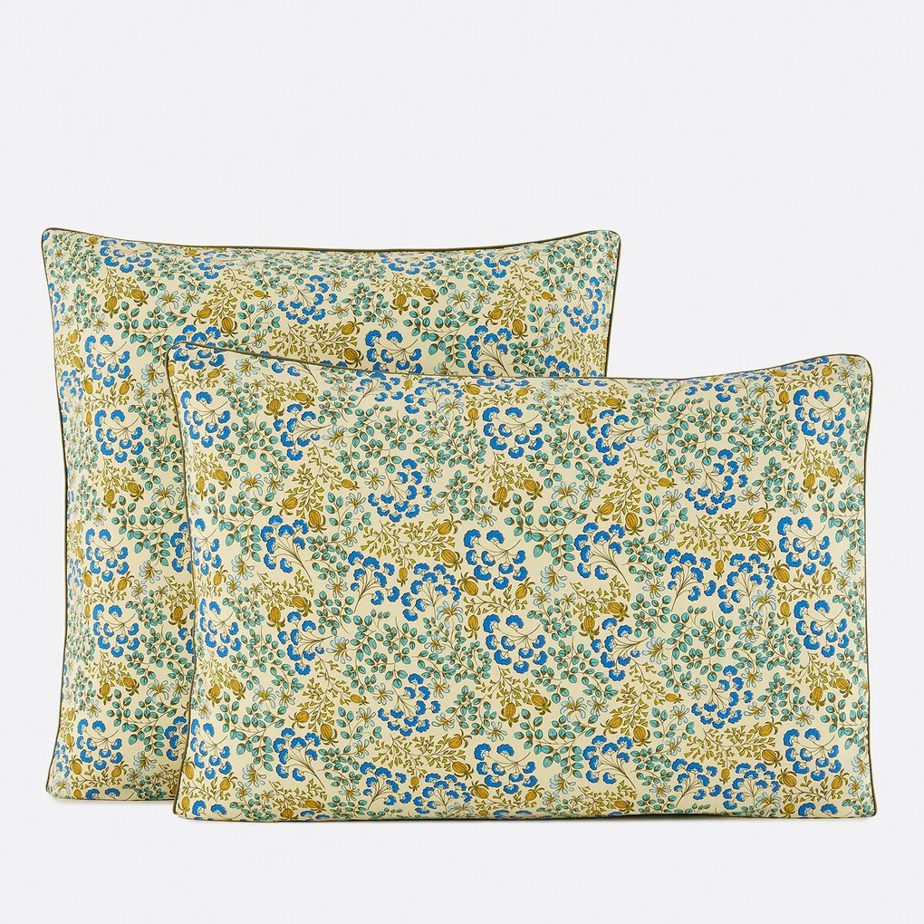 Kussensloop in gewassen katoen, bloemenprint, HANOI