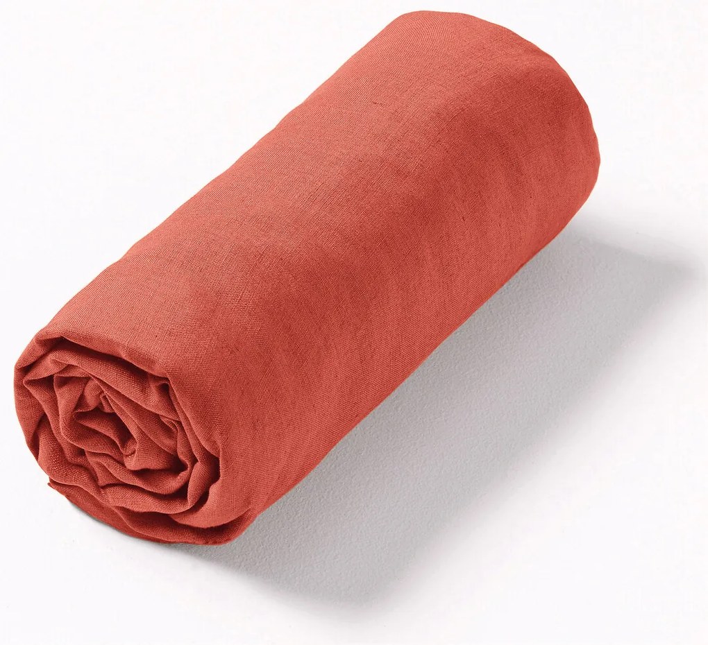 Hoeslaken in gewassen linnen, Elina