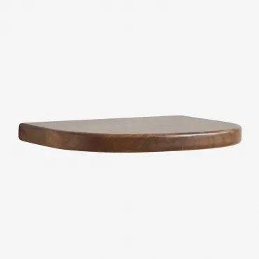 Zwevend Nachtkastje 45x25 Cm In Agathe Mangohout Donker Hout - Sklum