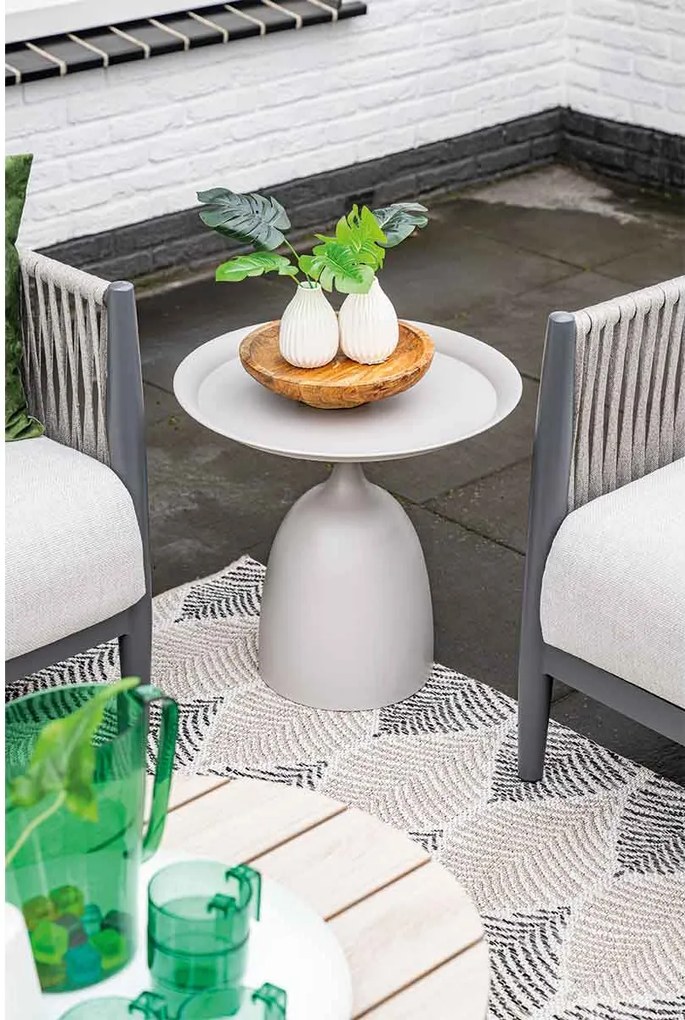 Garden Impressions Mati bijzettafel Ø50xH48 cm - taupe