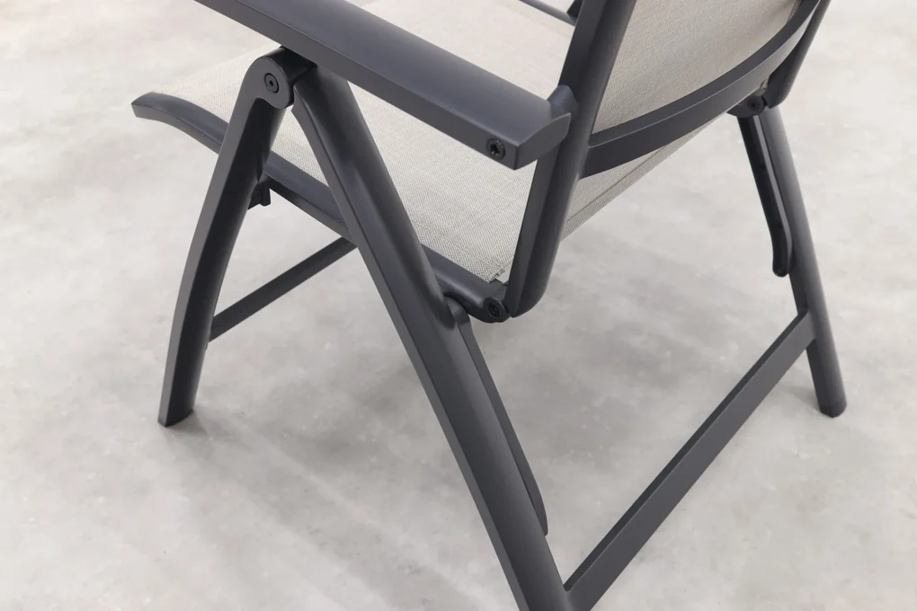 Hartman Monza alu/Chaneo verstelbare tuinset - 220x100 cm. - 7-delig
