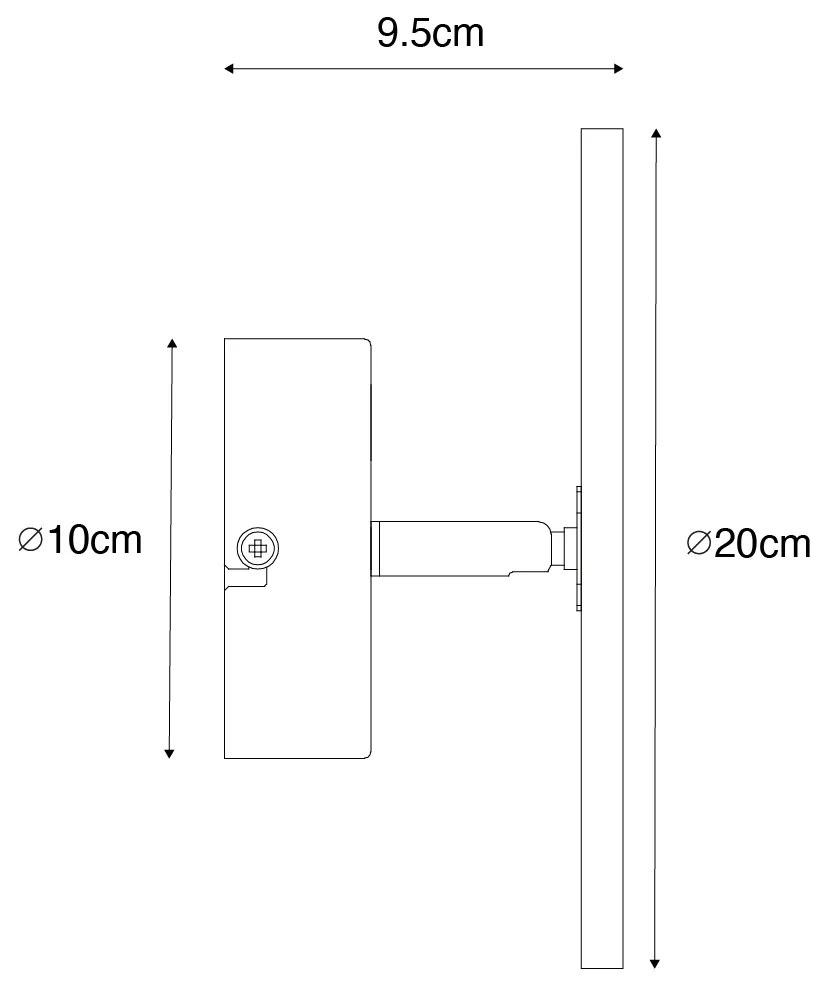 Landelijk wandlamp rond hout - Pulley Landelijk, Design G9 Binnenverlichting Lamp