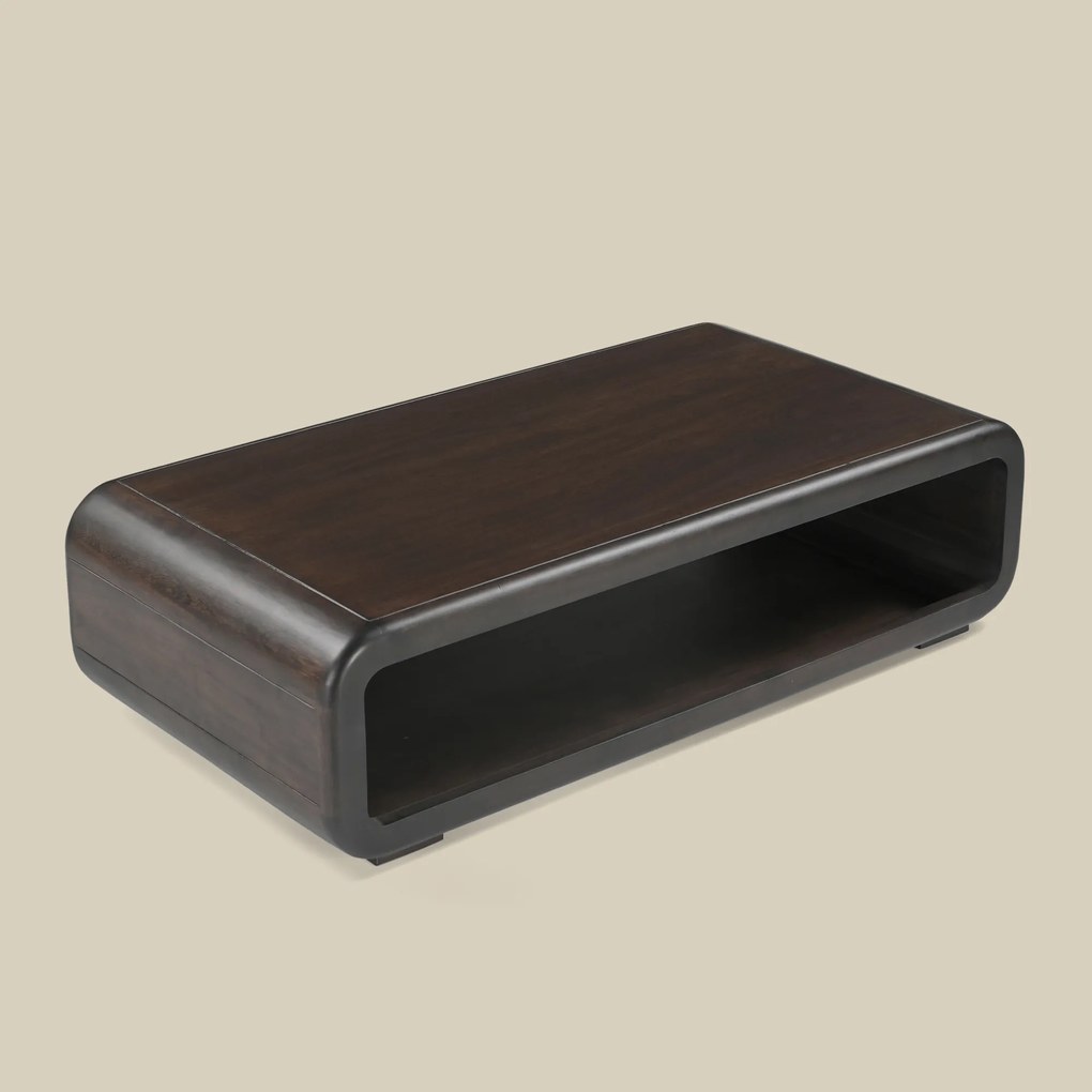 Salontafel Gebogen Hout - 120 X 60cm.