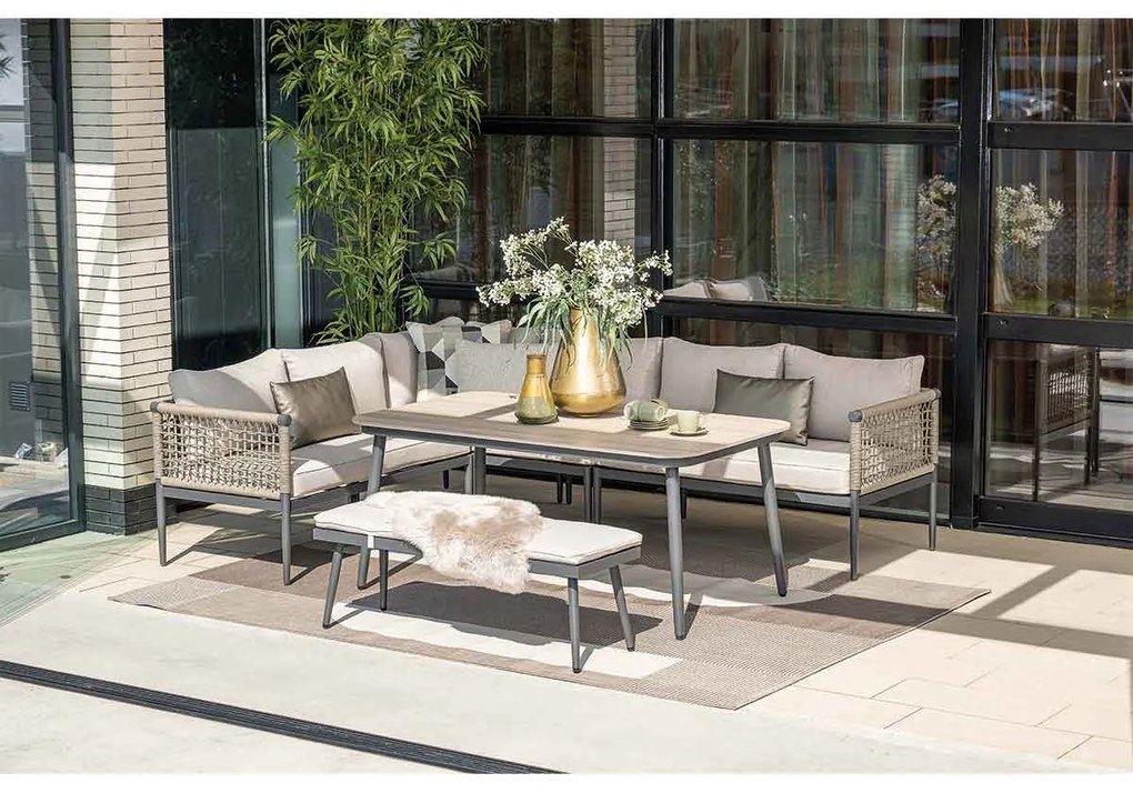 Garden Impressions Burela lounge hoekset links 4-delig - taupe