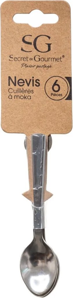 Secret de Gourmet moka Lepels - Set van 6 - L. 9,5 cm x B. 2 cm Dikte: 1 mm