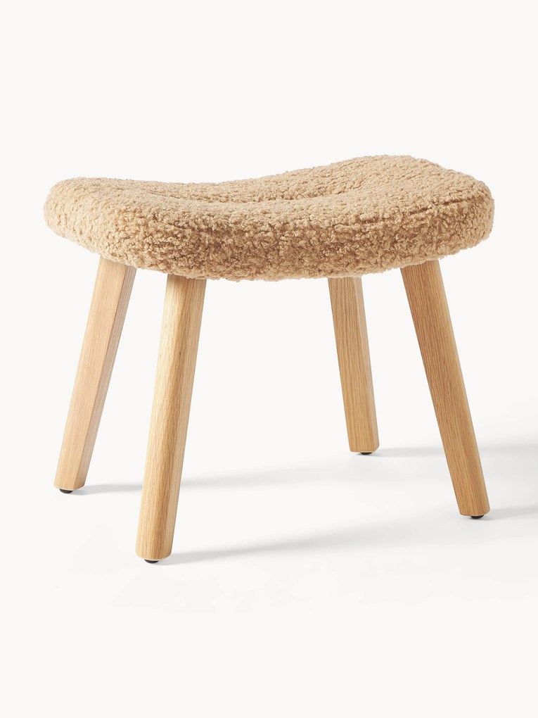 Teddy poef Wing met houten poten