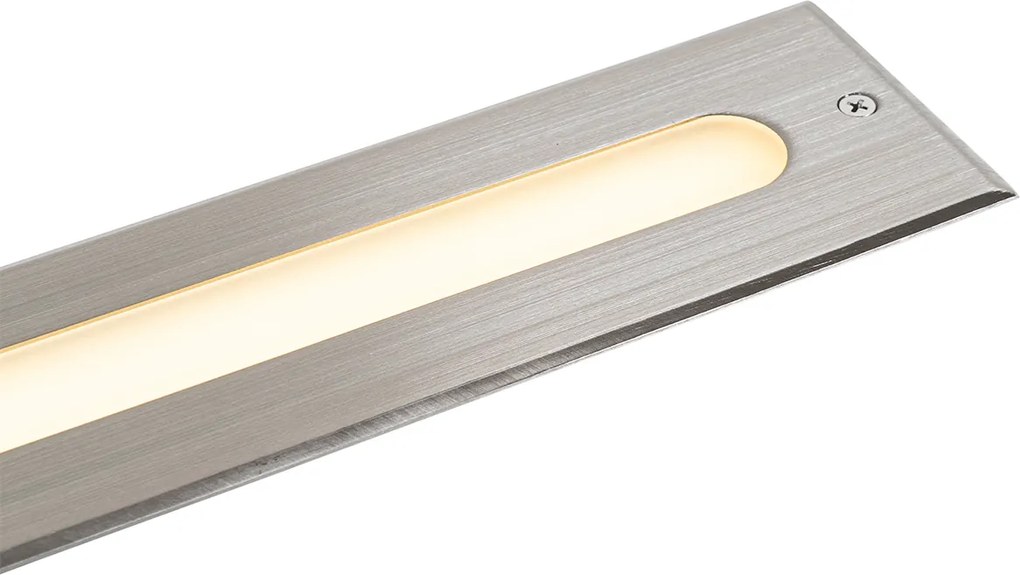 Moderne grondspot staal 50 cm incl. LED IP65 - Eline