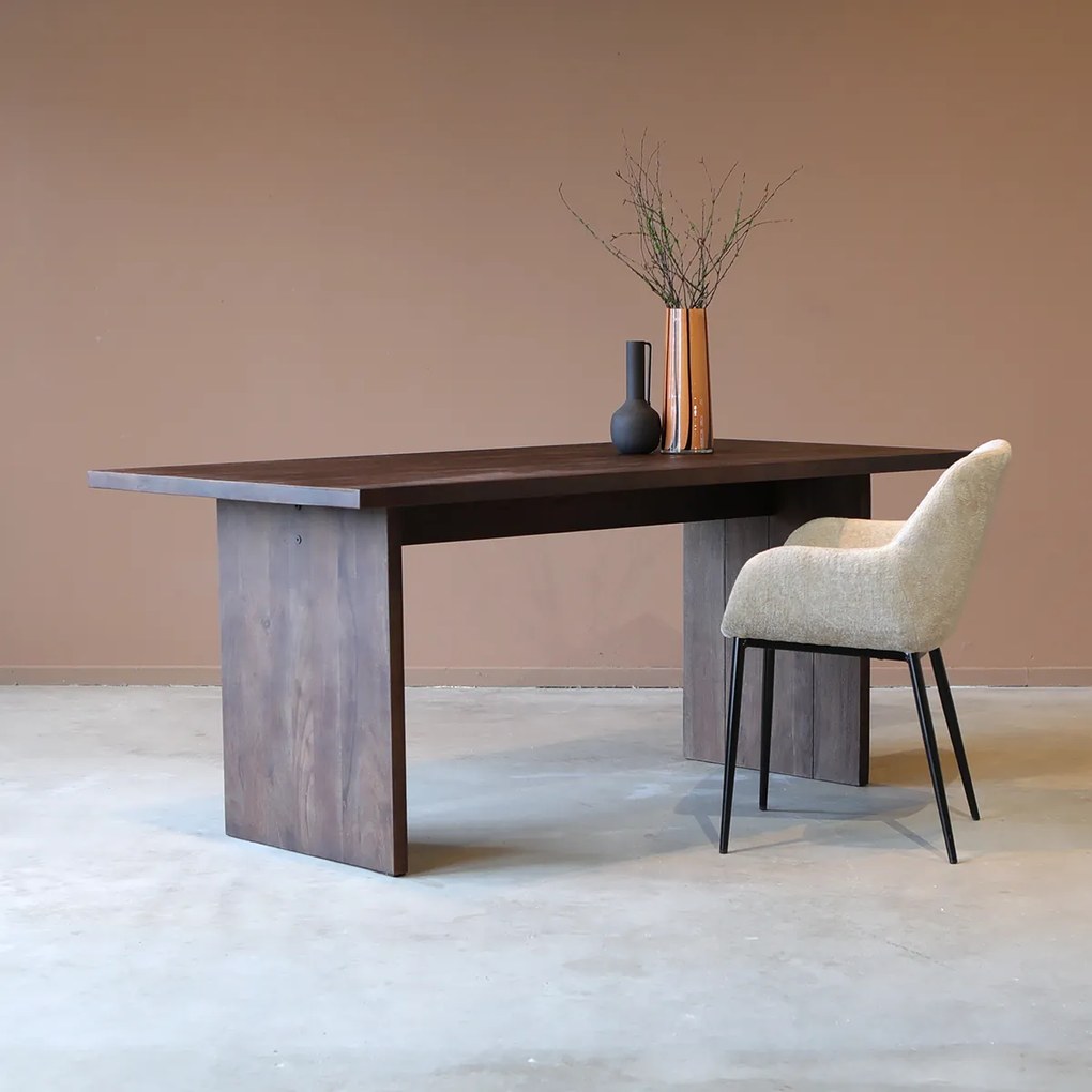 Walnoot Eettafel Minimalistisch 180x90 Cm - 180 X 90cm.