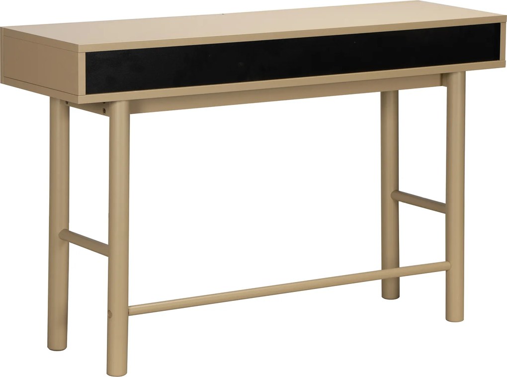 Sidetable Met Grote Ribbels Zandkleur - 120 X 35cm.