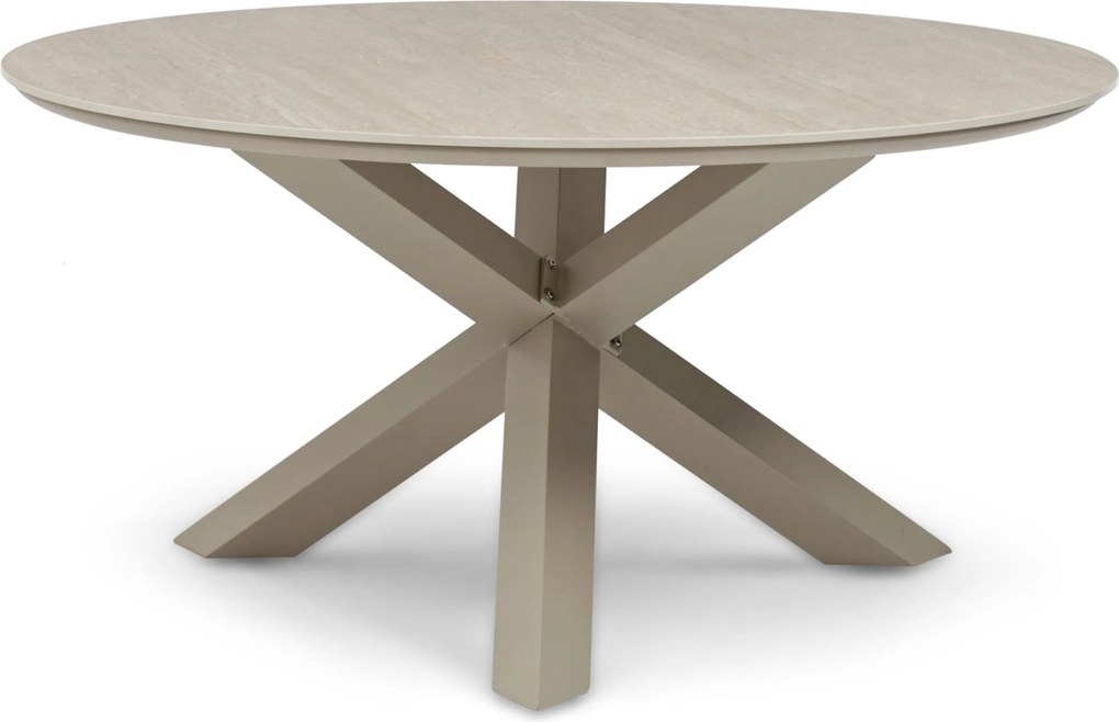 Tuinset Ronde Tuintafel 6 personen 150 cm Rope Zand/Beige Santika Furniture Santika