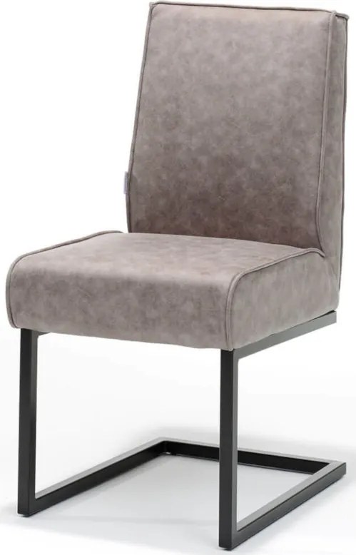 Eetkamerstoel - Andries - Lederlook Soft Pebble