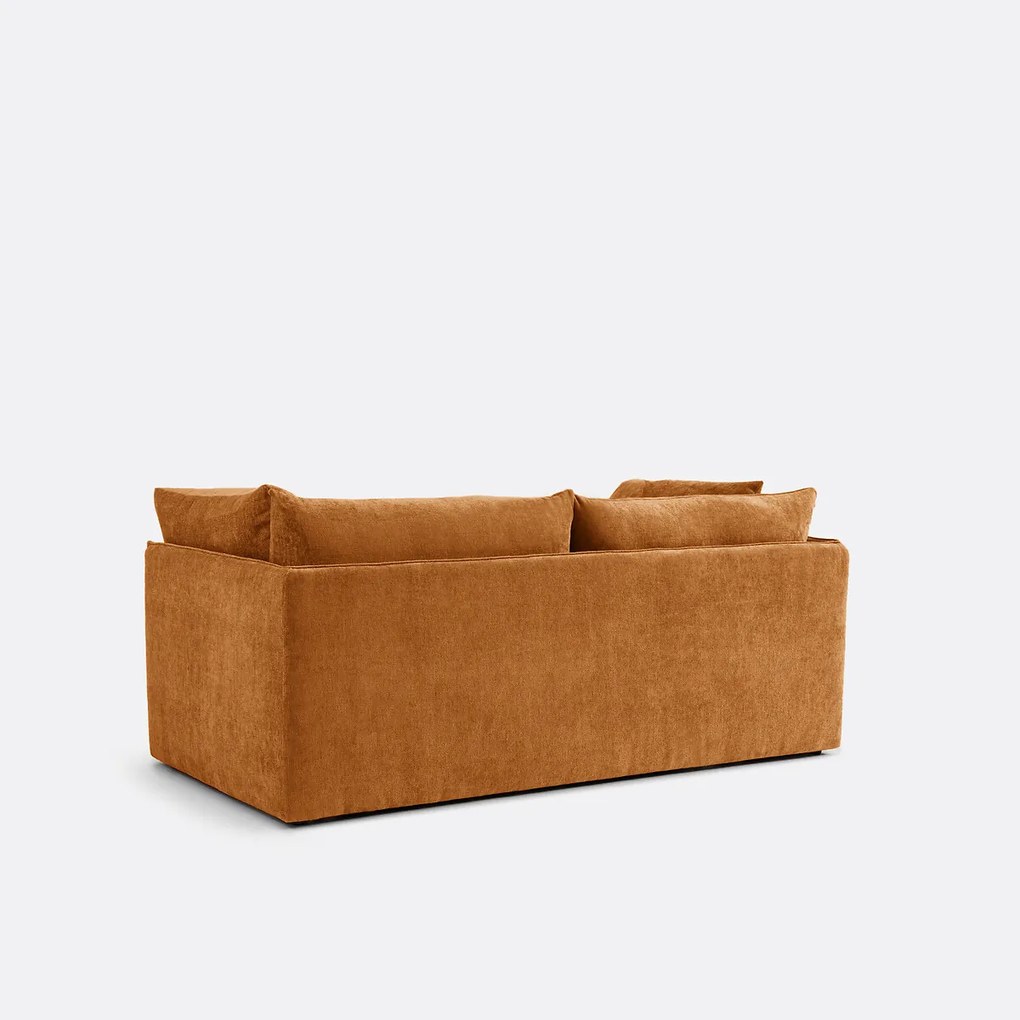 Bank 3-zit, getexureerd dik fluweel, Malo