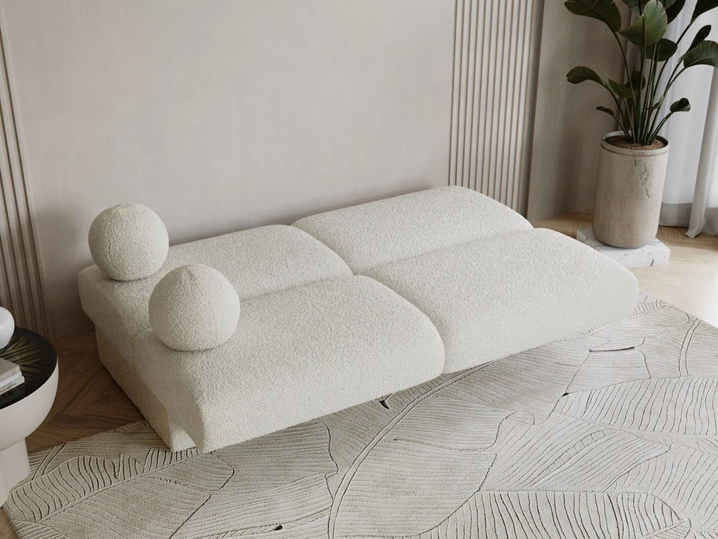 Slaapbank Bluefield 100, Aanwezig, Crème, 93x190x100cm, 60 kg, Poten: Afwezig