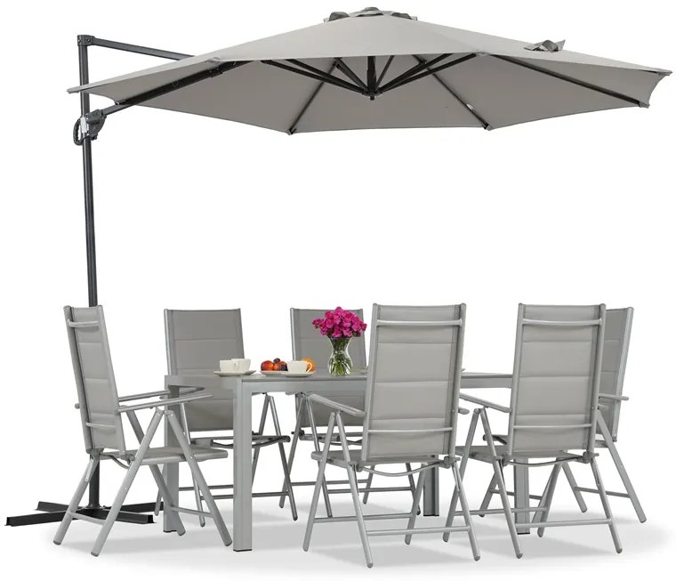 Tuinparasol Pesaro 3m antraciet Garden Point