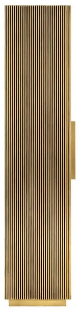 Richmond Interiors Ironville Hoge Kast Messing Met Ribbels - 80x42x191cm.