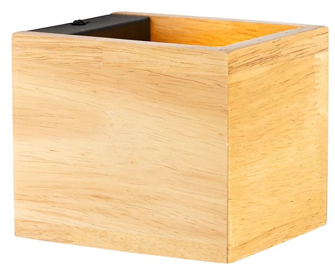 Landelijke wandlamp eiken hout - Transfer