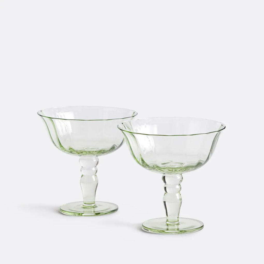 Set van 2 gekleurde champagneglazen Sabria
