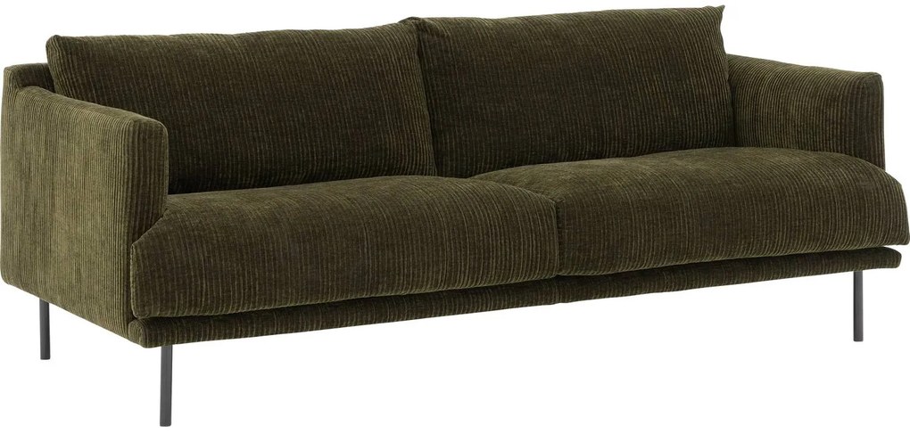 Goossens Bank Luxor Stof groen, stof, 2-zits, modern design