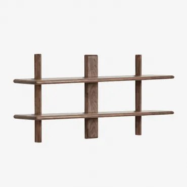 Erisu Wandrek ↔︎120 Cm Van Acaciahout Donker Acaciabruin & 2 Schappen - Sklum