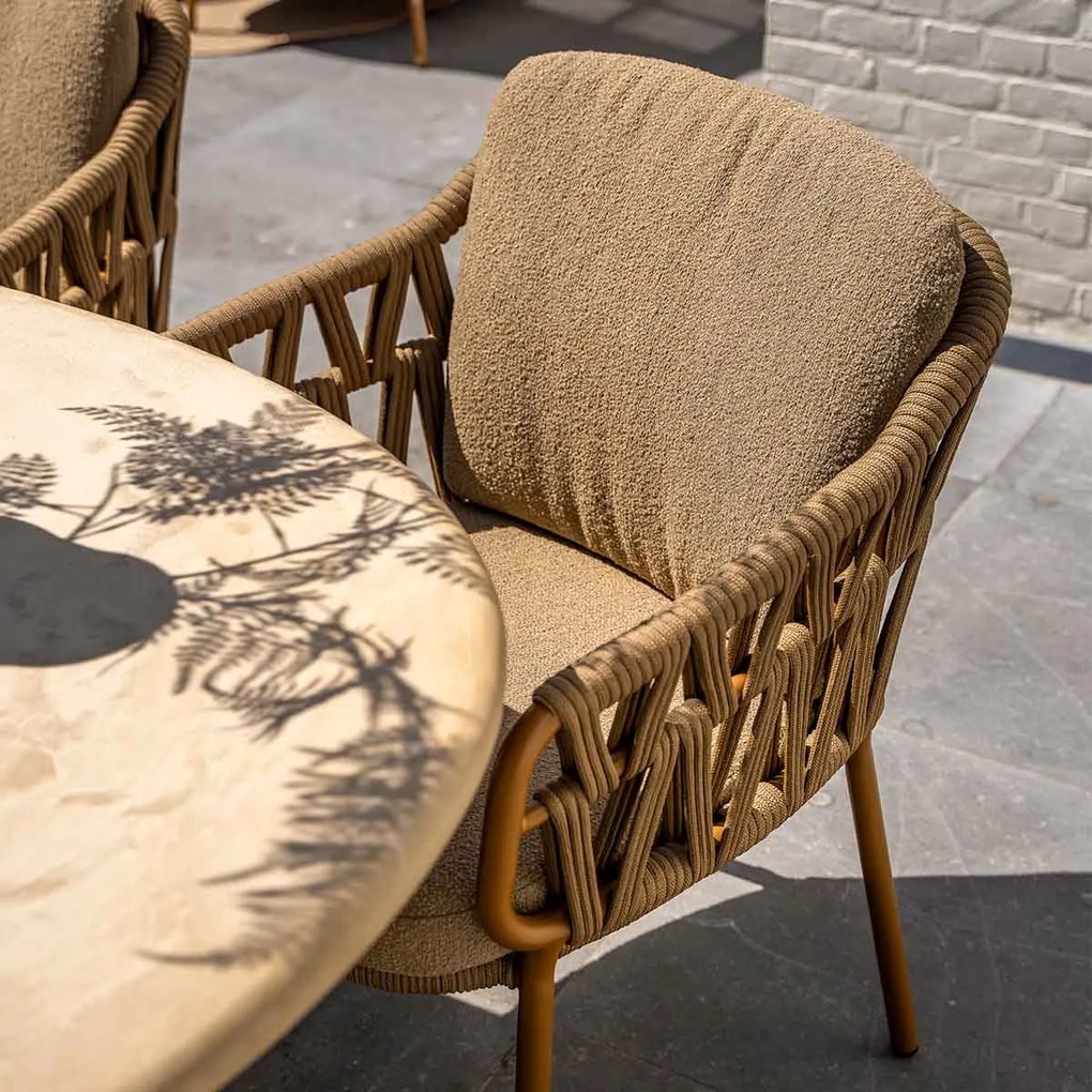 4 Seasons Biarritz tuinset 7-delig amber - Colorado tuintafel 240x105 cm ovaal