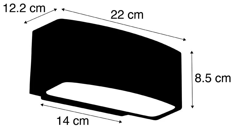 Moderne buiten wandlamp zwart IP44 - Latina