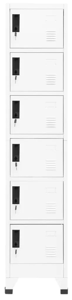vidaXL Lockerkast 38x40x180 cm staal wit