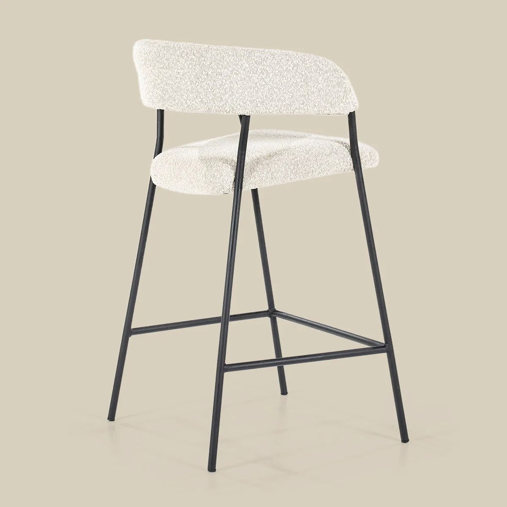 Barkruk Beige Boucle Stof