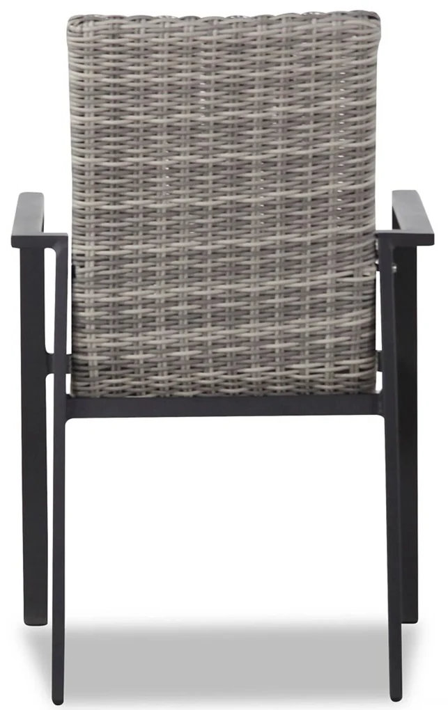 Tuinset Ronde Tuintafel 4 personen 125 cm Wicker Grijs Lifestyle Garden Furniture Upton/Ancona