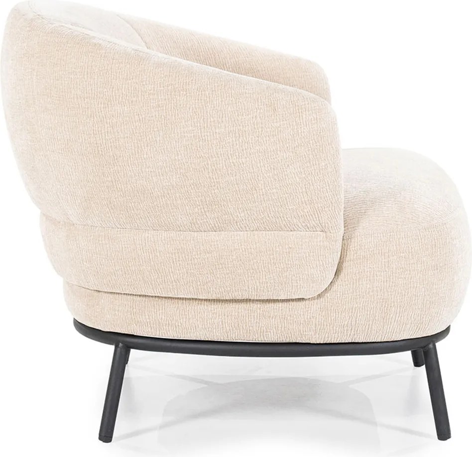 Zachte Fauteuil Taupe Met Ronde Rug