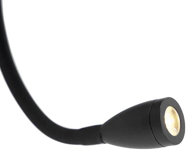 LED Moderne wandlamp zwart met USB en flexarm - Flero Modern G9 Binnenverlichting Lamp