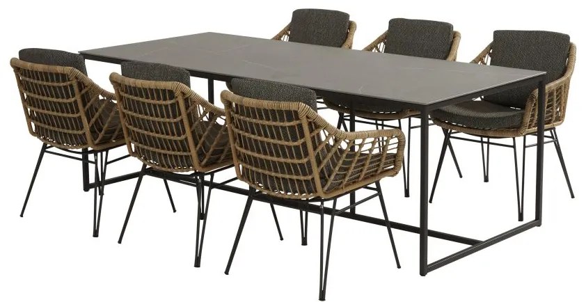 4 Seasons Outdoor Cottage tuinset Quatro Tuinset taupe weerbestendig