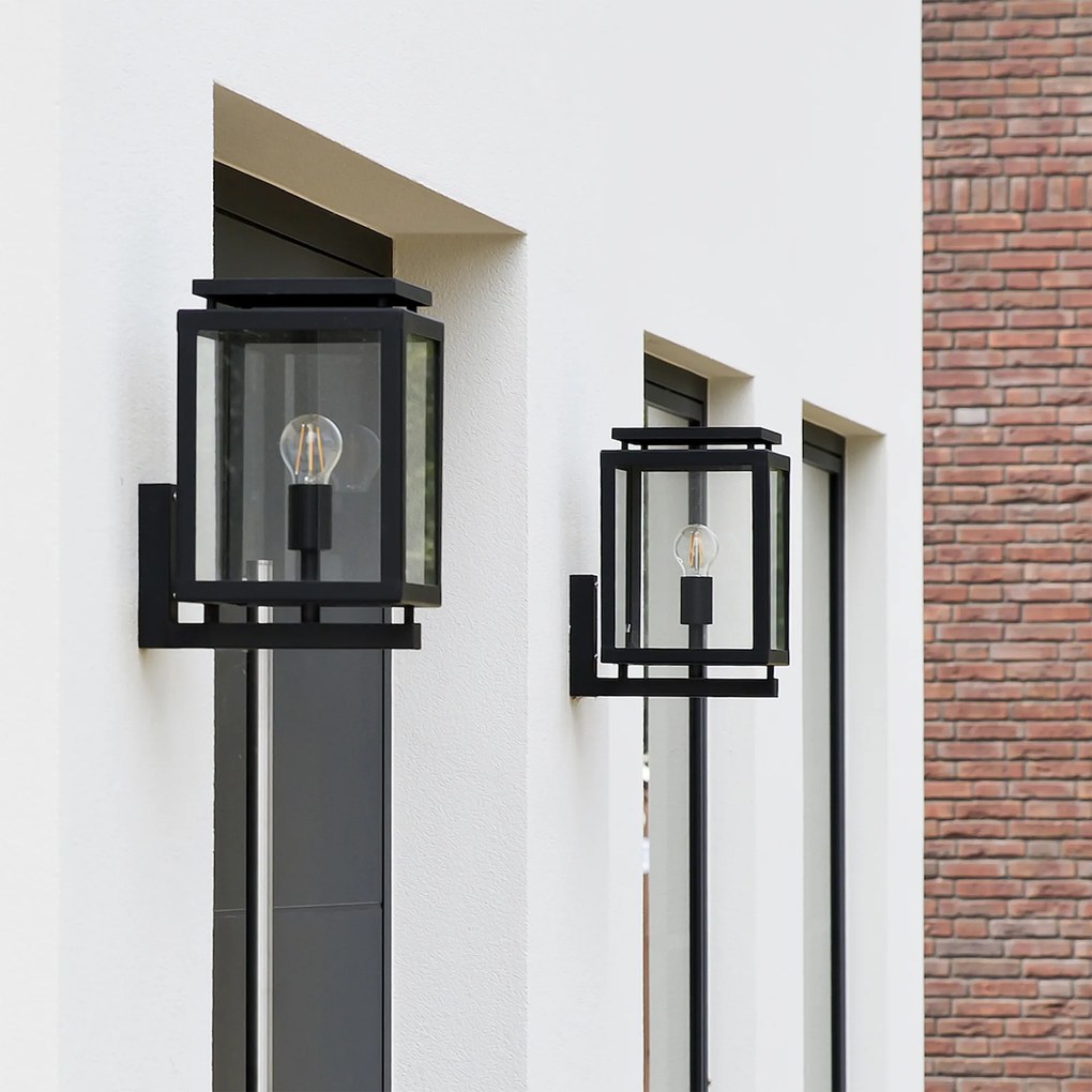 De Vecht Muurlamp Zwart met Smart Wifi LED