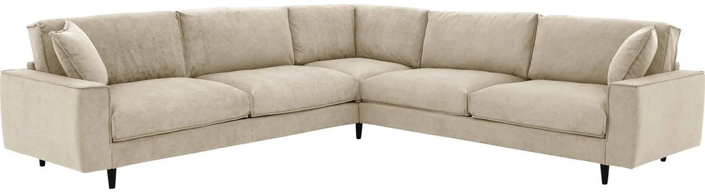 Goossens Bank Jonas beige, stof, 3,5-zits, urban industrieel