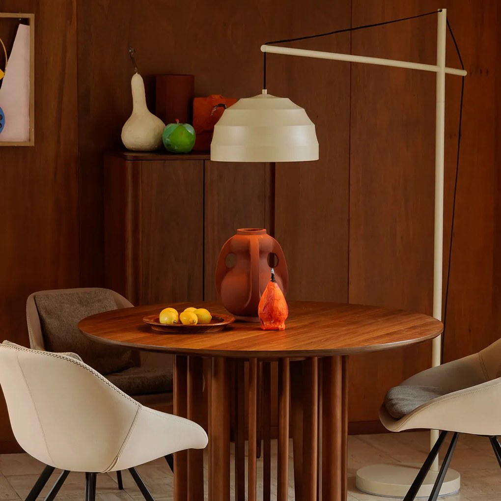 Dutchbone Liwa Design Boogvloerlamp Creme