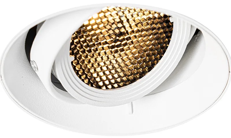 Moderne inbouwspot wit GU10 AR70 rond trimless - Oneon Honey Modern GU10 Binnenverlichting Lamp