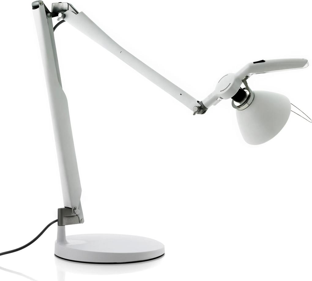 Luceplan Fortebraccio bureaulamp met dimmer wit