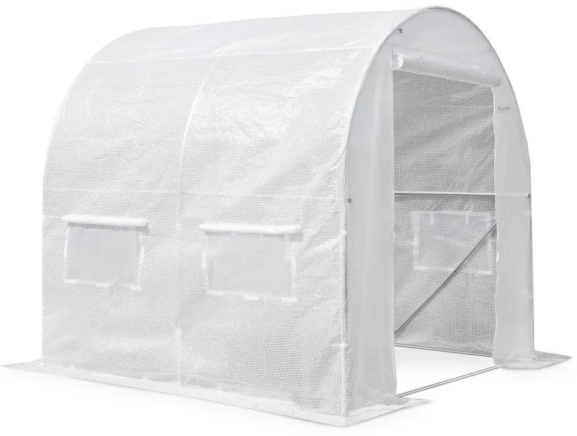 Witte plastic tunnel 2x2,5m Tuinpunt