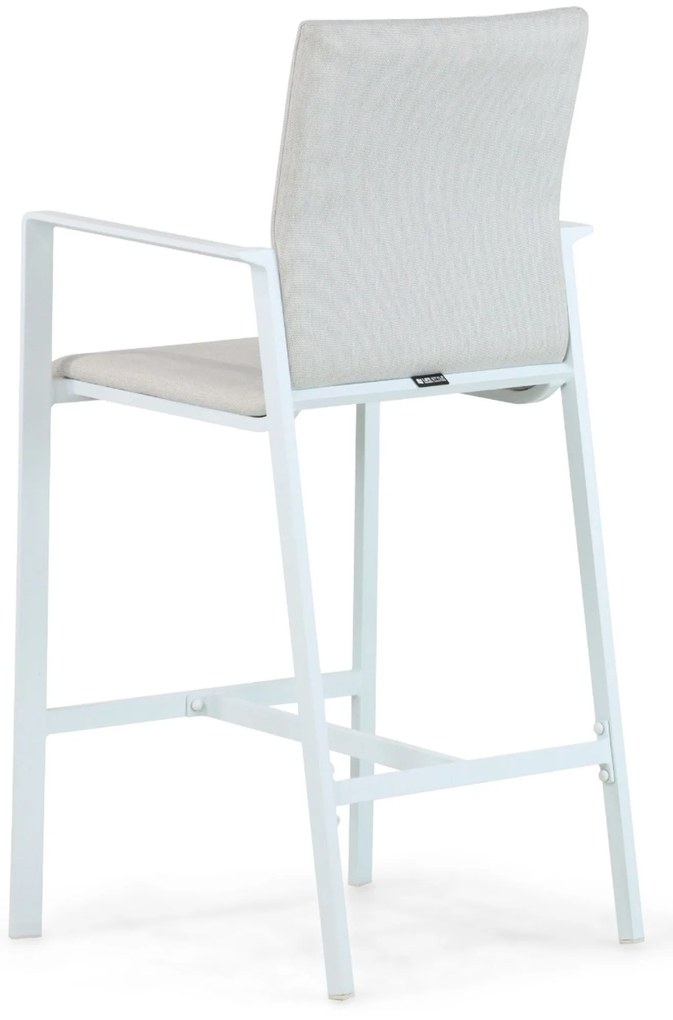 Barstoel Aluminium/textileen Wit Lifestyle Garden Furniture Rome