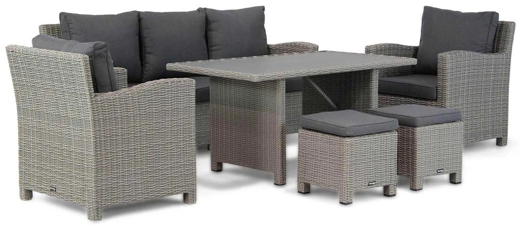 Dining Loungeset 7 personen Wicker Grijs  Domani Furniture Valley