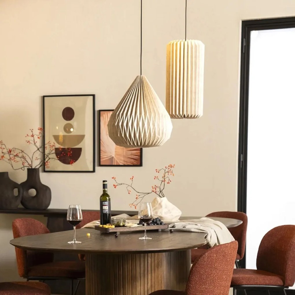 Japandi Hanglamp Linnen Lampion