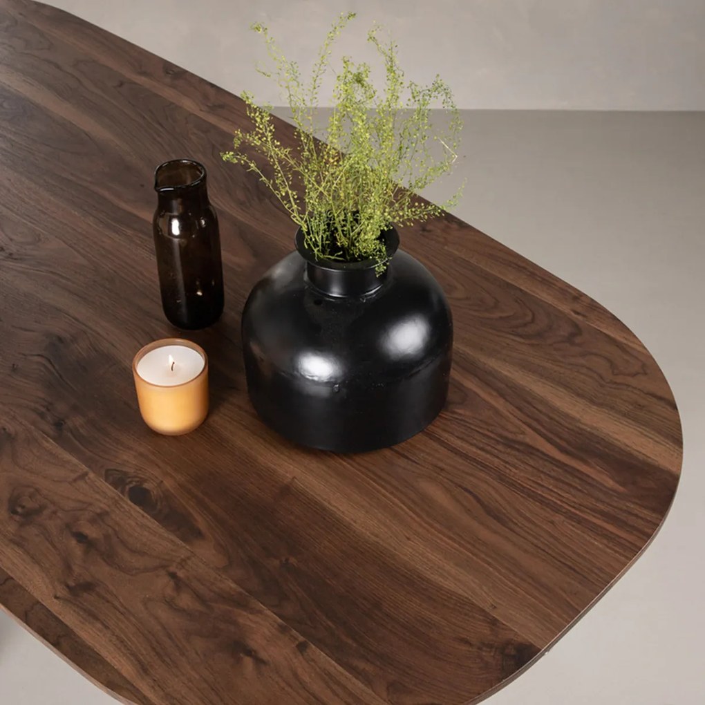 Ovale Minimalistische Houten Eettafel - 180 X 90cm.
