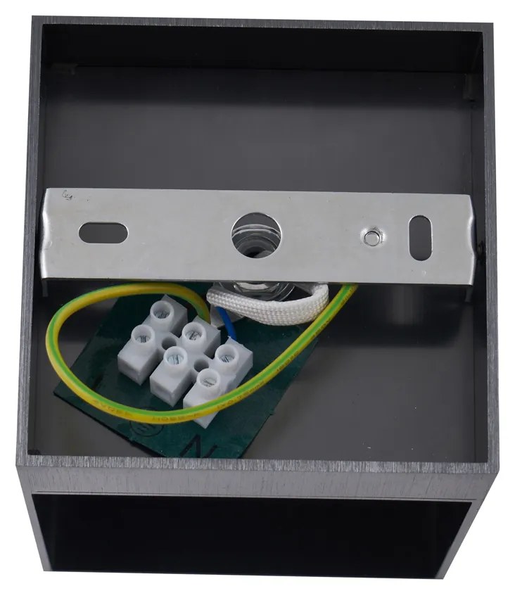 Moderne wandlamp gunmetal met lichteffect - Transfer Groove