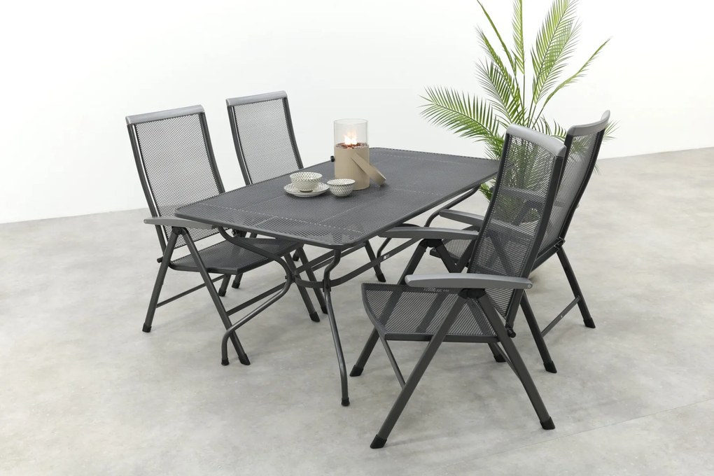 Royal Garden Balero verstelbare tuinset strekmetaal 160x90 cm.