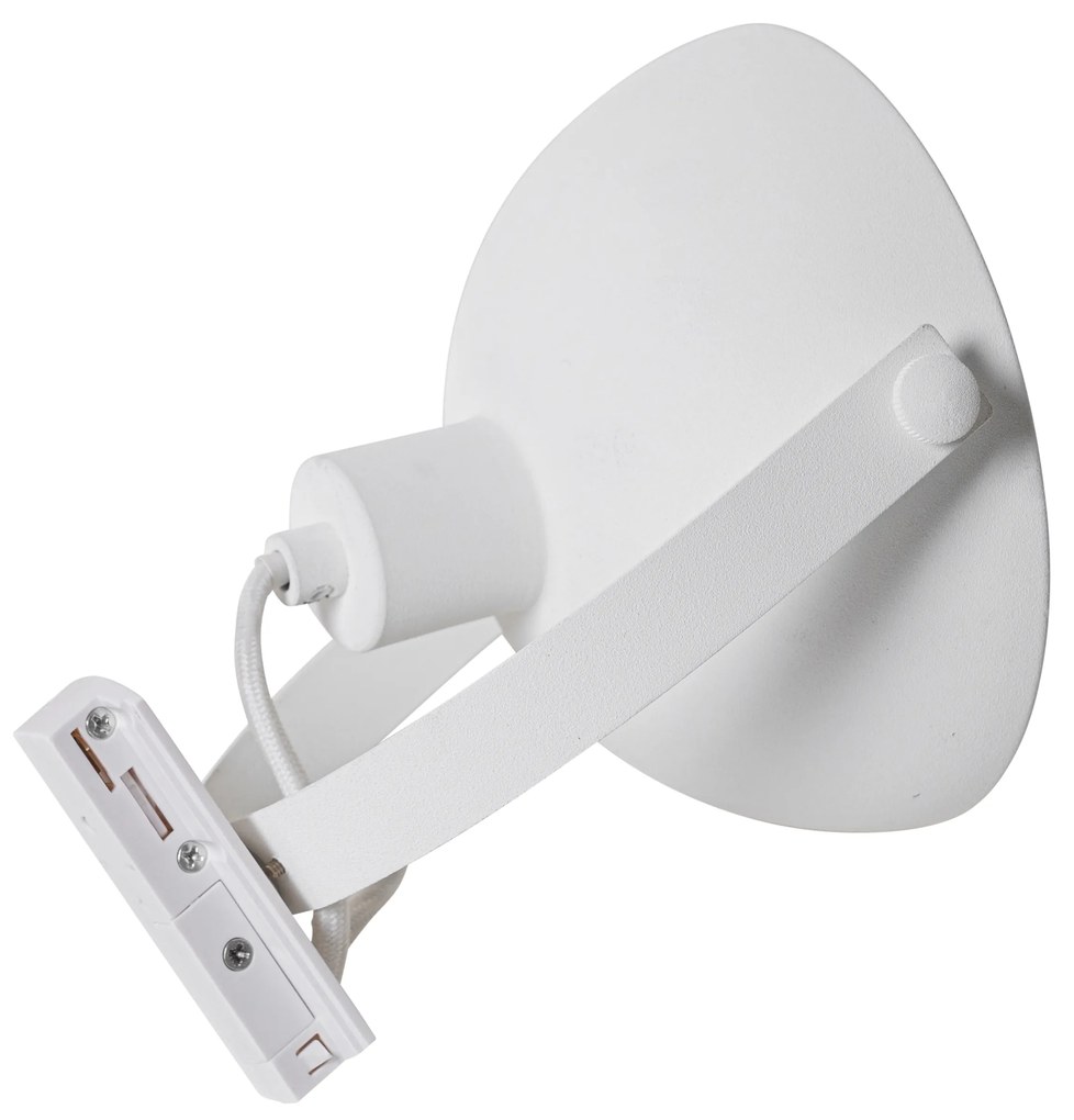 Industriële railspot wit met zilveren binnenkant - Iconic Magnax