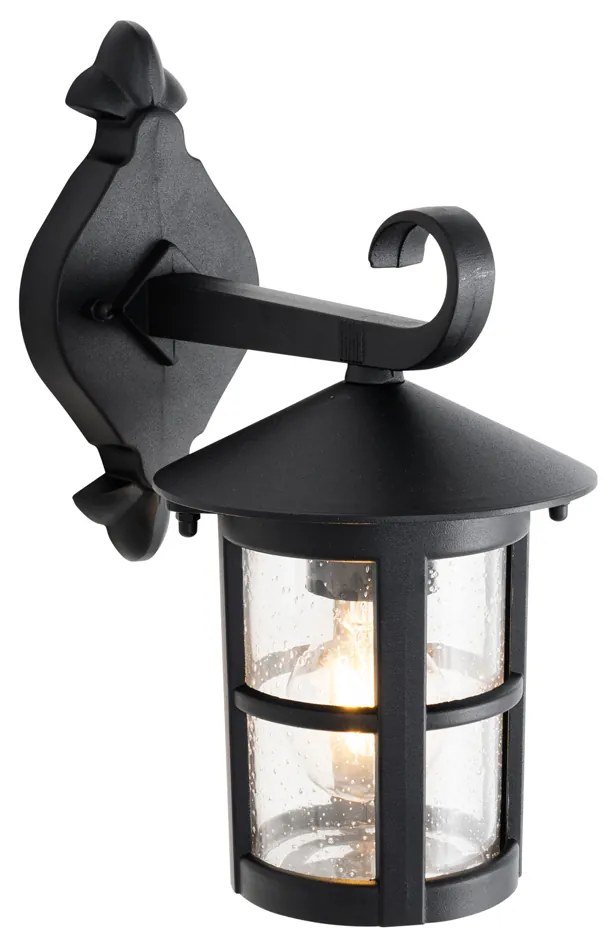 Klassieke buiten wandlantaarn zwart IP44 - Herb