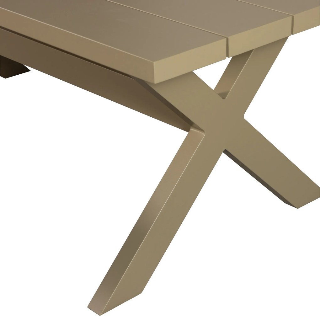 Exotan Delta - Picknicktafel - Aluminium - Groen Zand - 220x100cm - Exotan