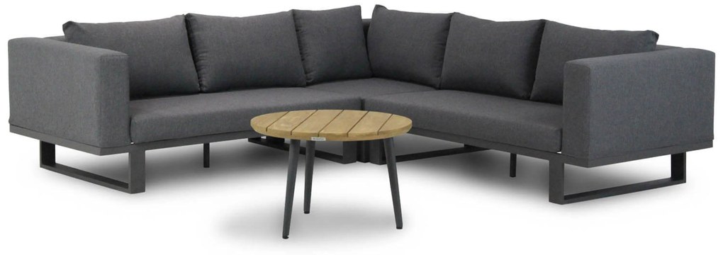 Hoek loungeset 5 personen Aluminium/Outdoor textiel/Aluminium/teak Grijs  Lifestyle Garden Furniture Club/Montana