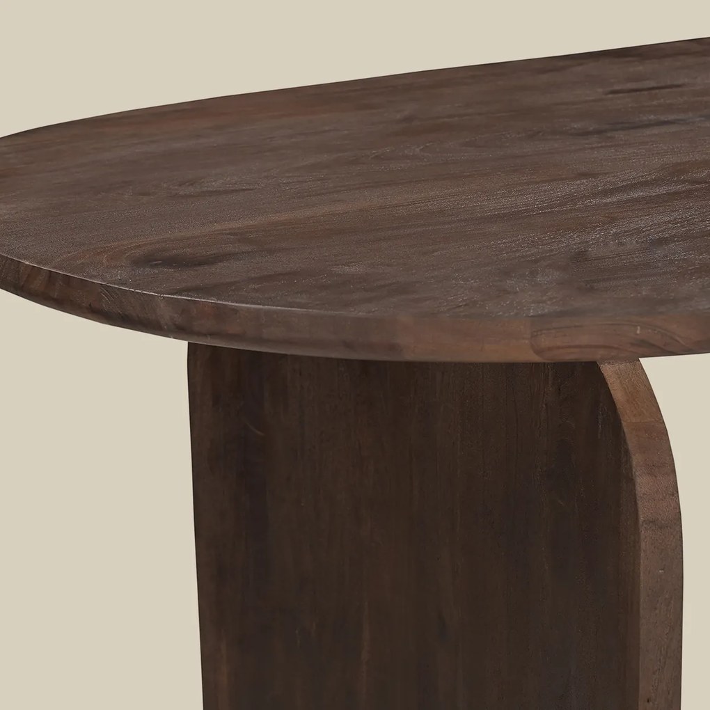 Ovale Eettafel Met Gebogen Poot 200 Cm - 200 X 100cm.
