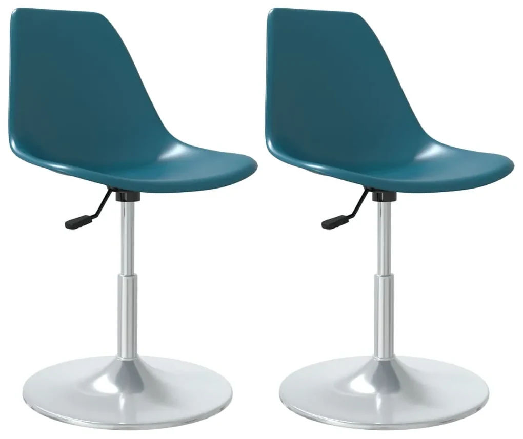 vidaXL Eetkamerstoelen draaibaar 2 st PP turquoise
