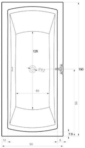 Badstuber Orient badkuip 190x90cm wit